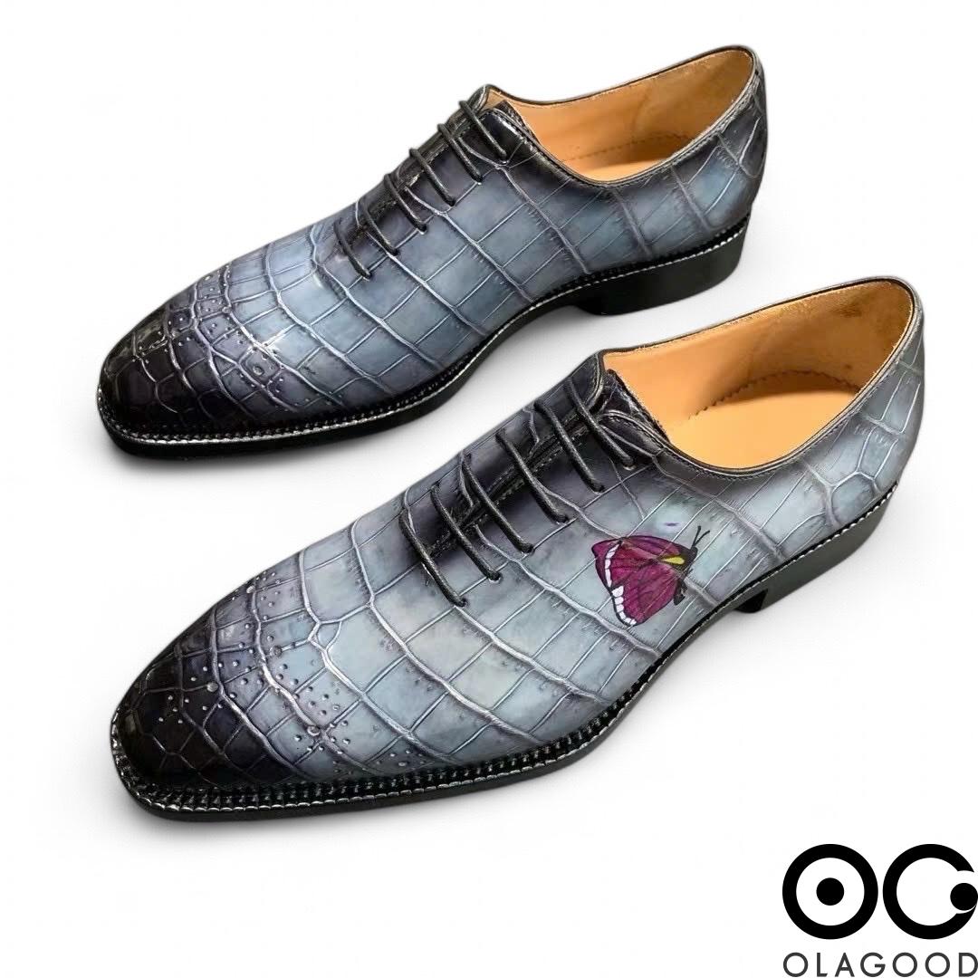 Giày nam da cá sấu – Cấu trúc goodyear handmade - GGP0121S