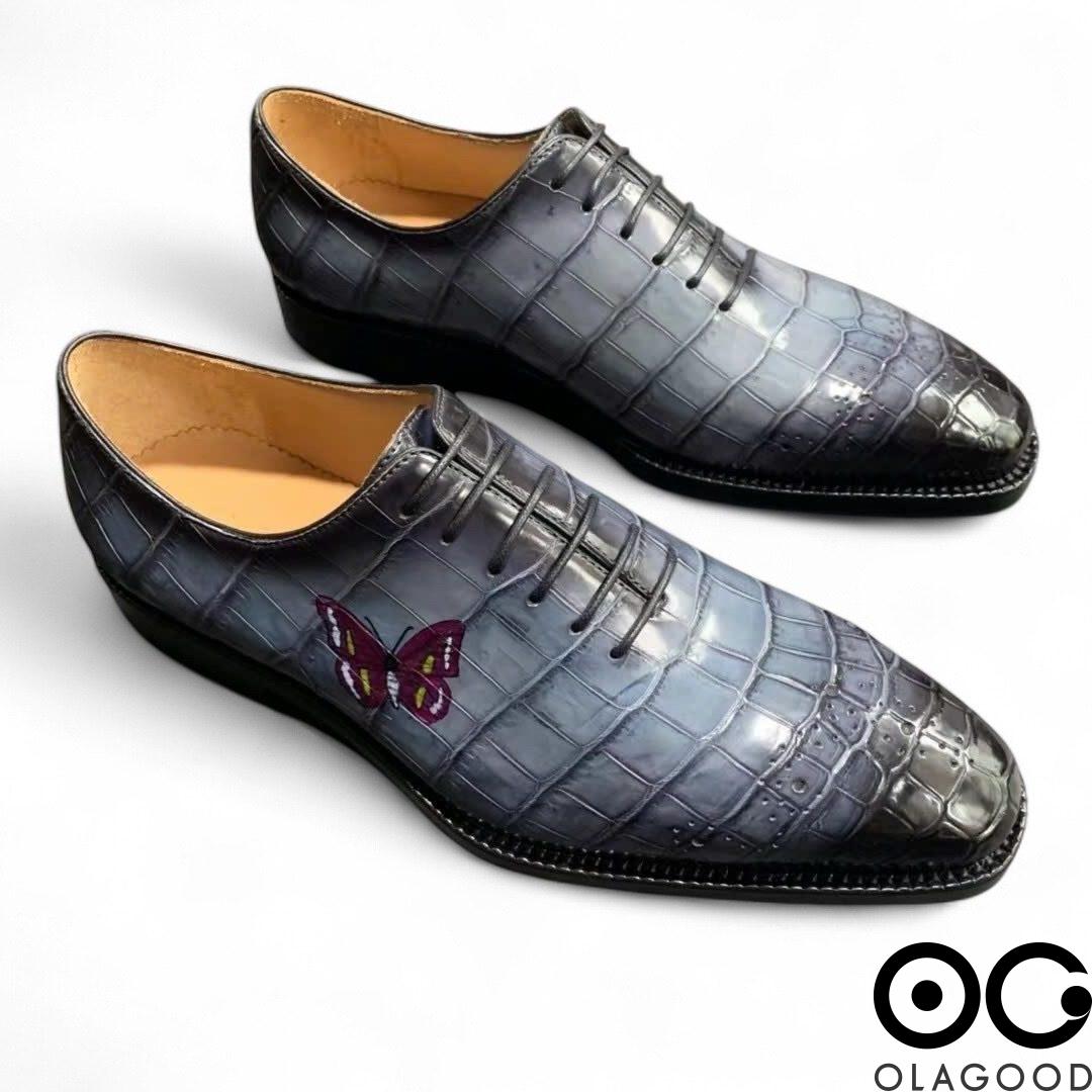 Giày nam da cá sấu – Cấu trúc goodyear handmade - GGP0121S - Hình ảnh 3