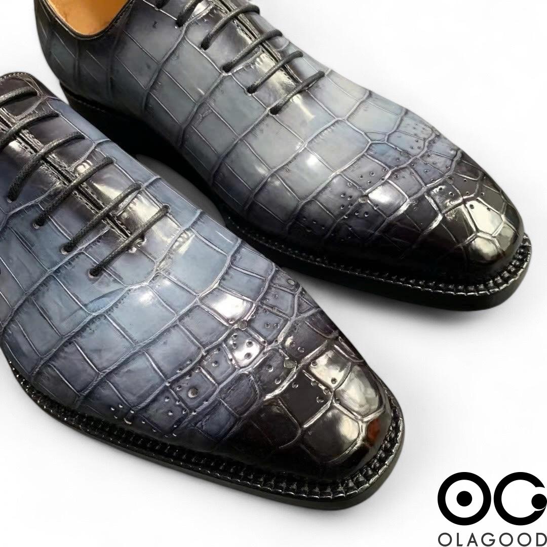 Giày nam da cá sấu – Cấu trúc goodyear handmade - GGP0121S - Hình ảnh 6