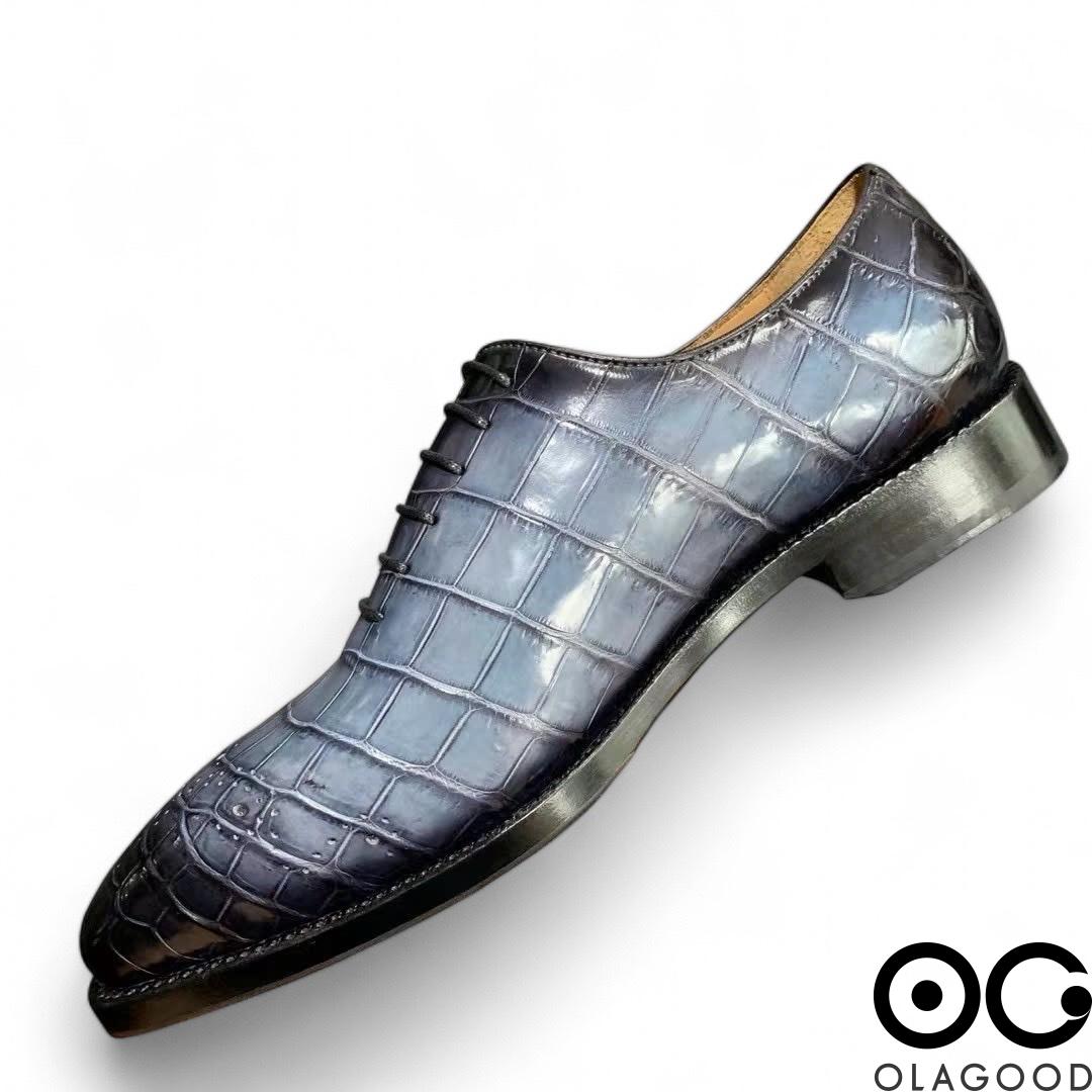 Giày nam da cá sấu – Cấu trúc goodyear handmade - GGP0121S - Hình ảnh 5