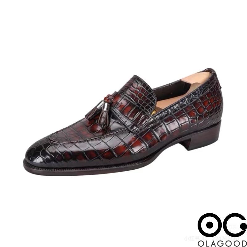 Giày nam handmade - Patina da cá sấu - GGP0120S