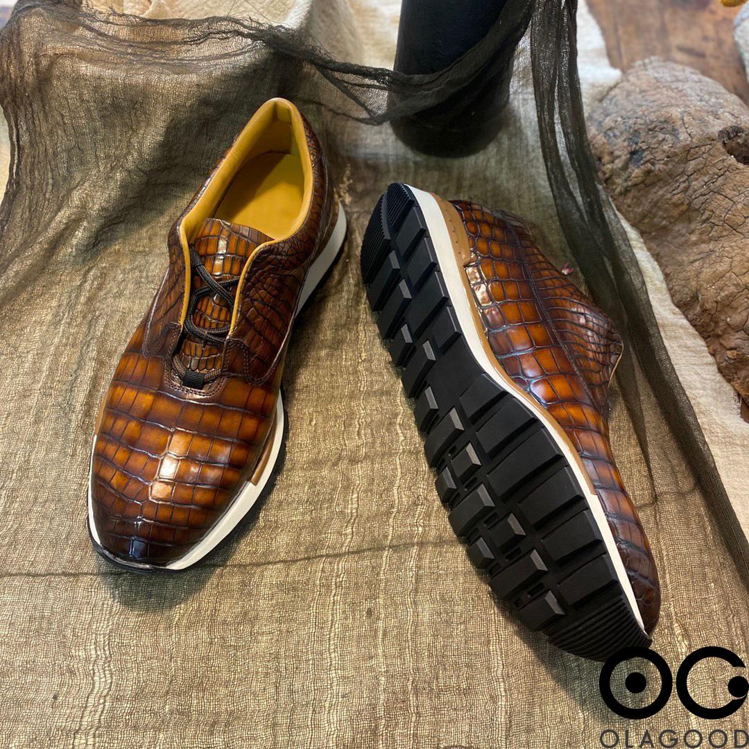 Giày nam thể thao da cá sấu nhập khẩu - GTT0156S - Hình ảnh 11