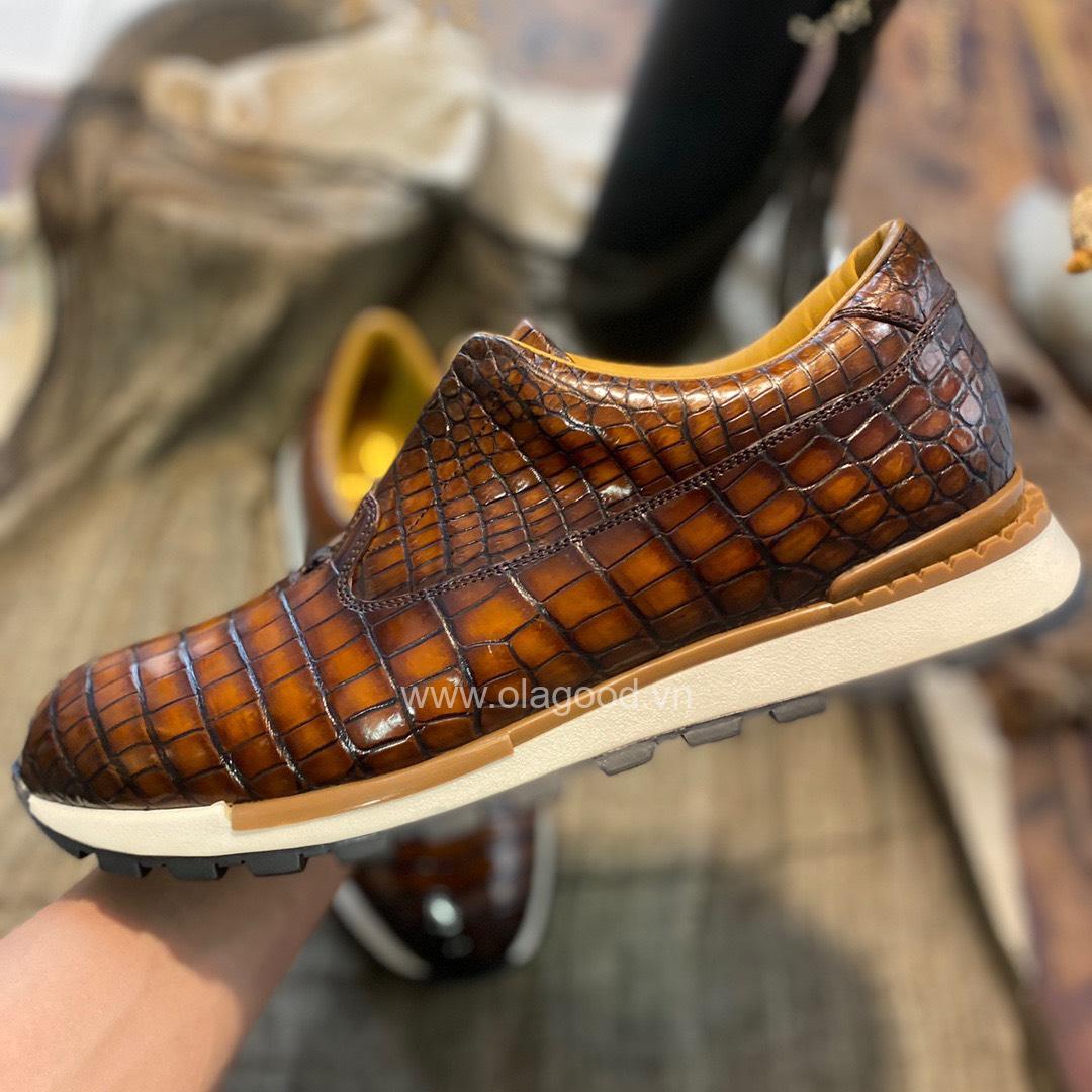 Giày nam thể thao da cá sấu nhập khẩu - GTT0156S - Hình ảnh 7