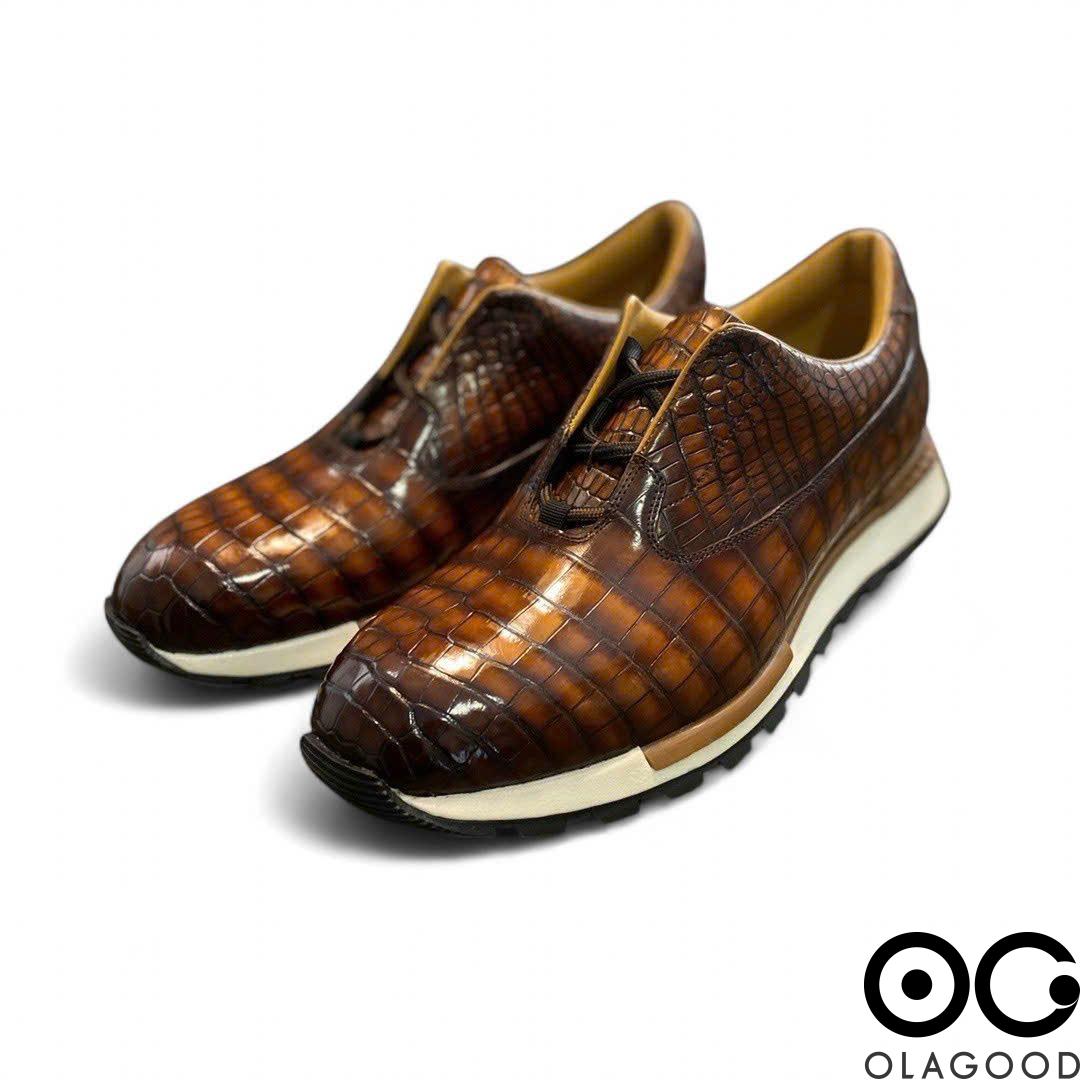 Giày nam thể thao da cá sấu nhập khẩu - GTT0156S