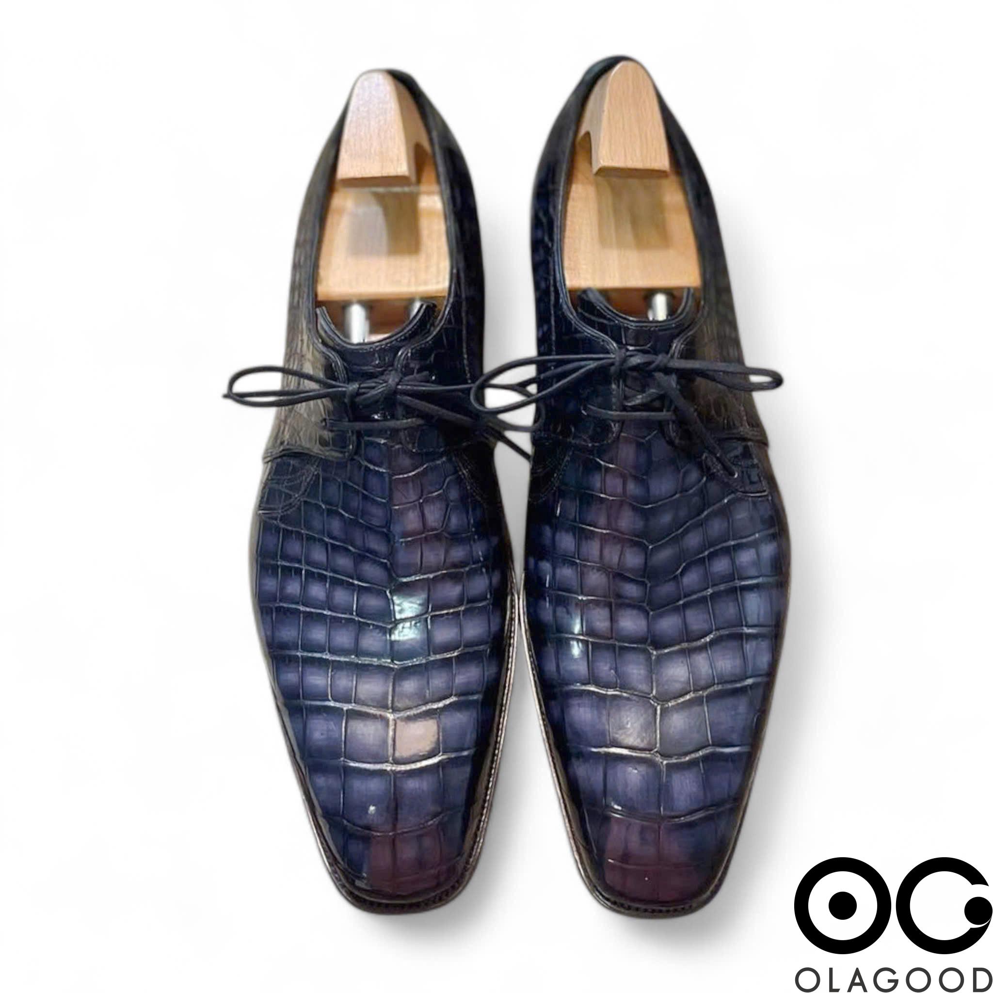 Giày patina cá sấu nam – Cấu trúc goodyear handmade - GGP0122S - Hình ảnh 3