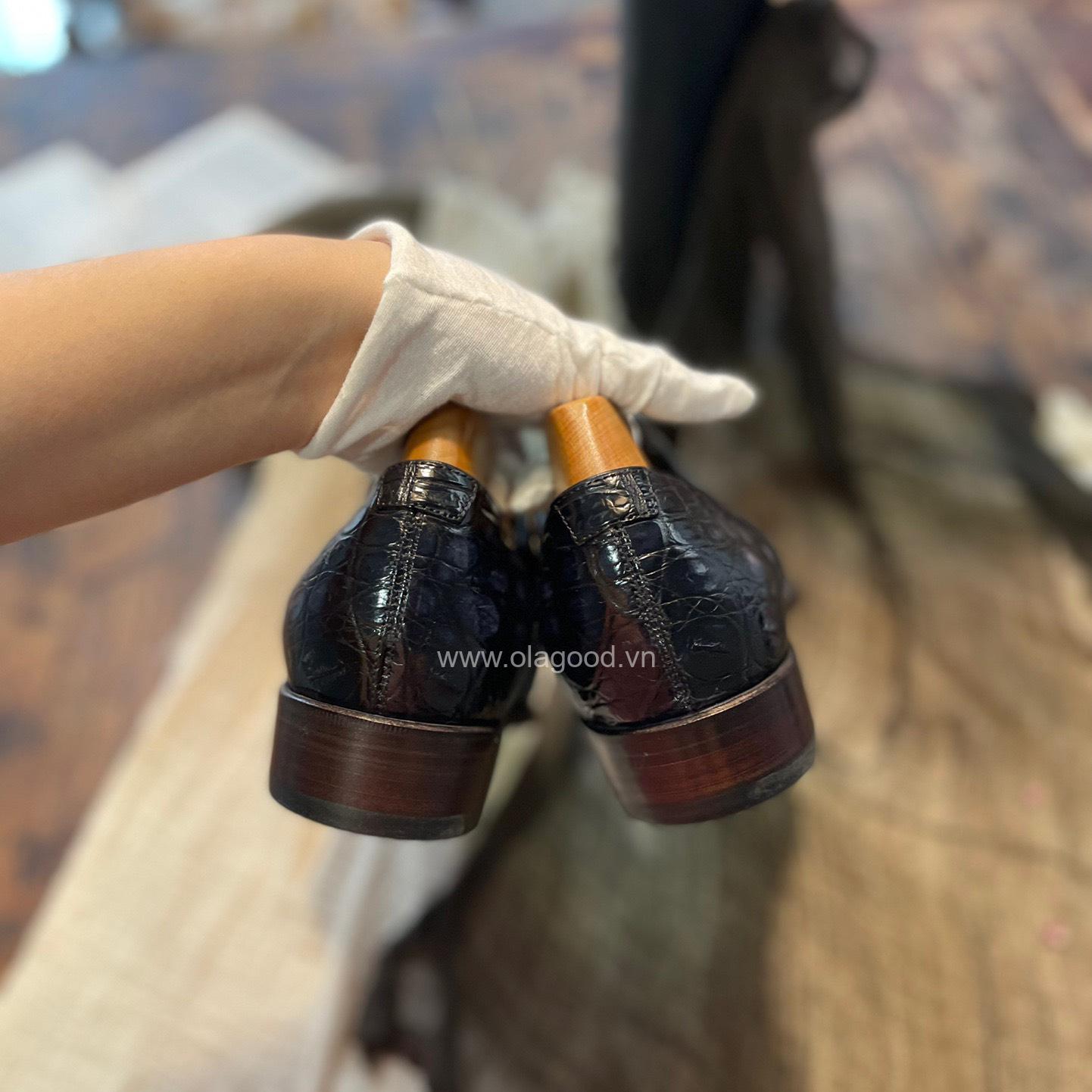 Giày patina cá sấu nam – Cấu trúc goodyear handmade - GGP0122S - Hình ảnh 10