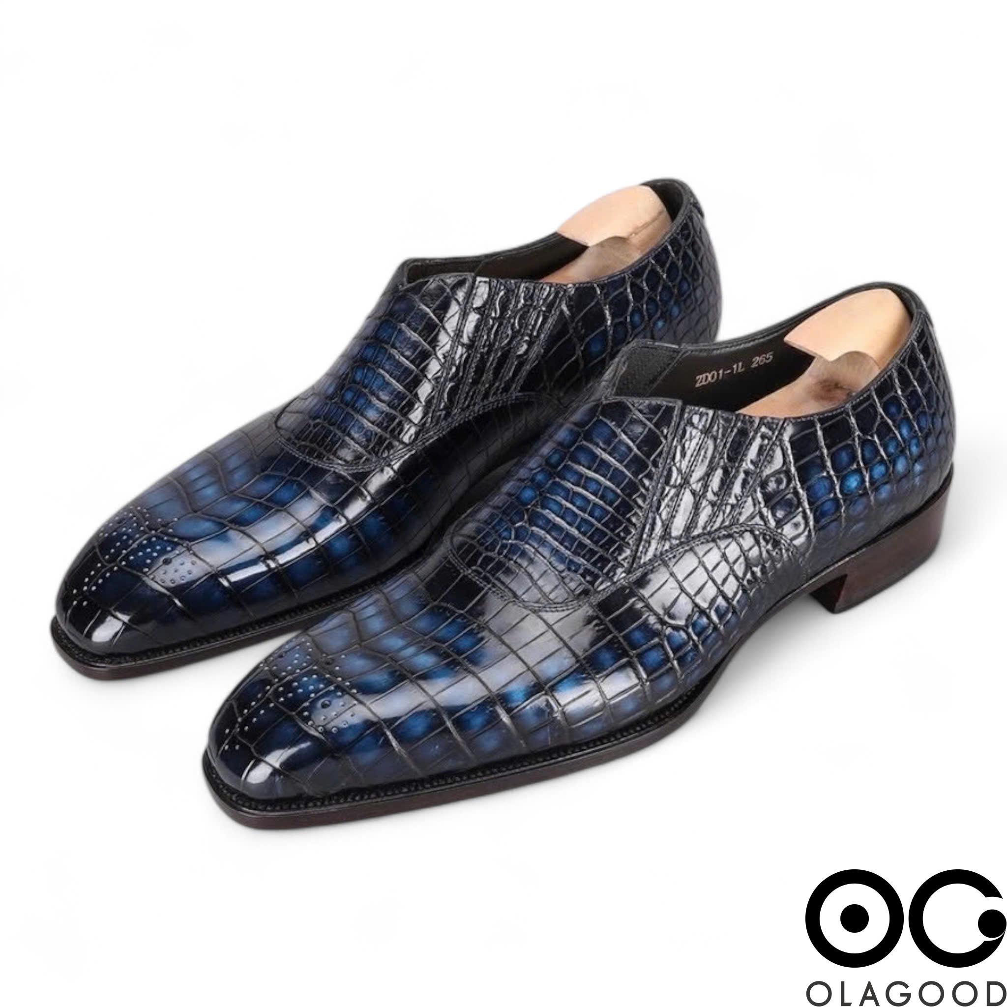 Giày patina cá sấu – Goodyear handmade - GGP0124S