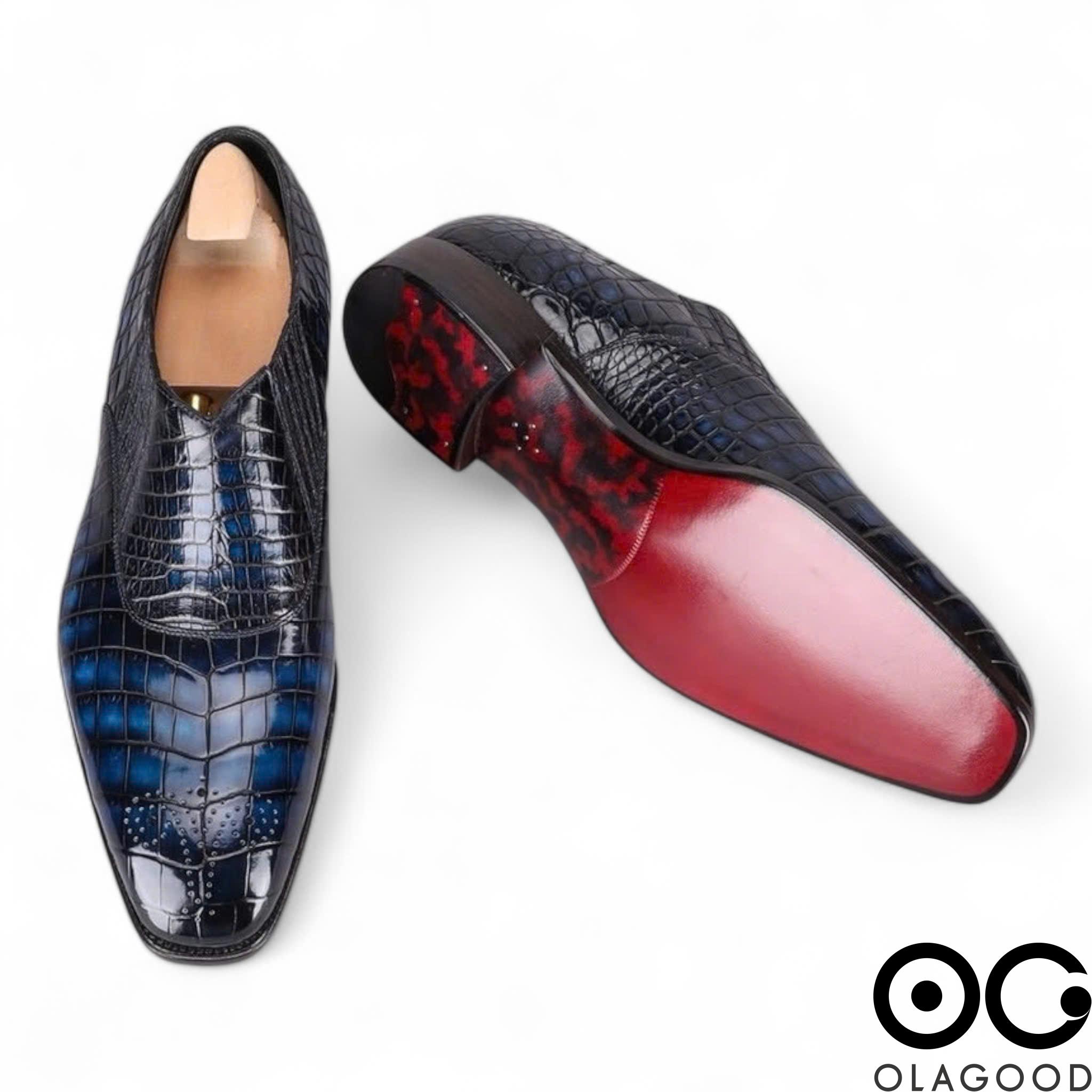 Giày patina cá sấu – Goodyear handmade - GGP0124S - Hình ảnh 4