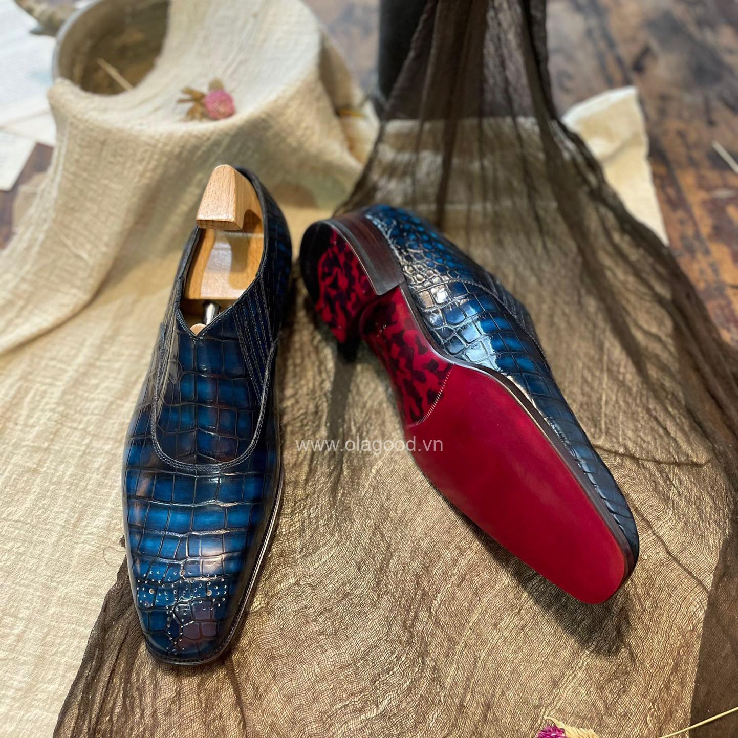 Giày patina cá sấu – Goodyear handmade - GGP0124S - Hình ảnh 7