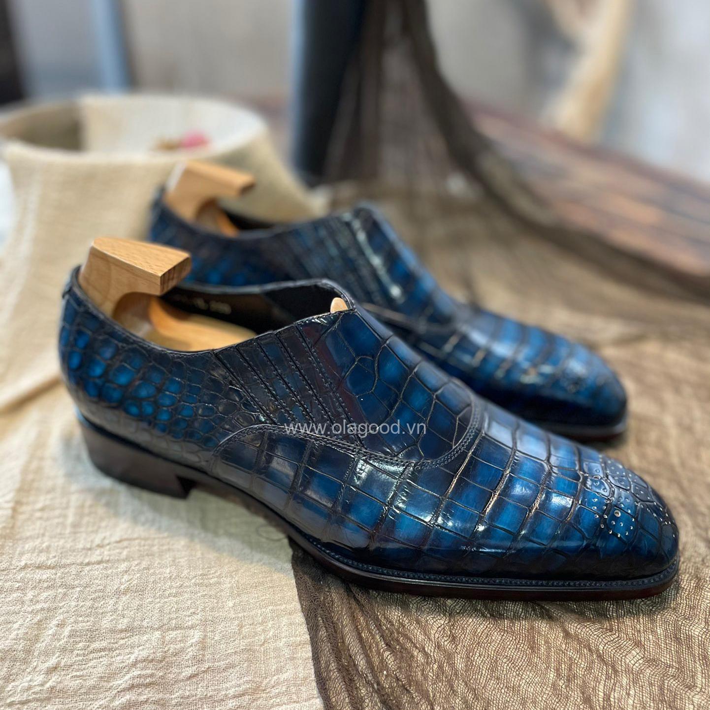 Giày patina cá sấu – Goodyear handmade - GGP0124S - Hình ảnh 8