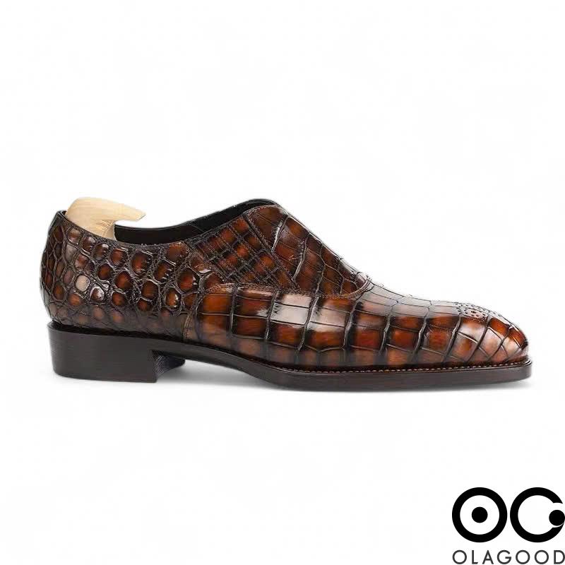 Giày patina da cá sấu – Cấu trúc goodyear handmade - GGP0123S - Hình ảnh 4