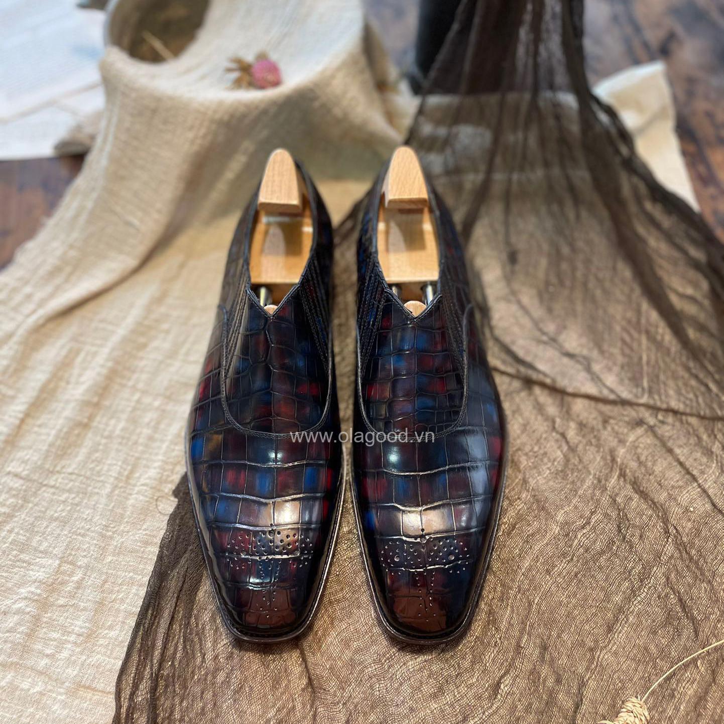 Giày patina da cá sấu – Cấu trúc goodyear handmade - GGP0123S - Hình ảnh 12