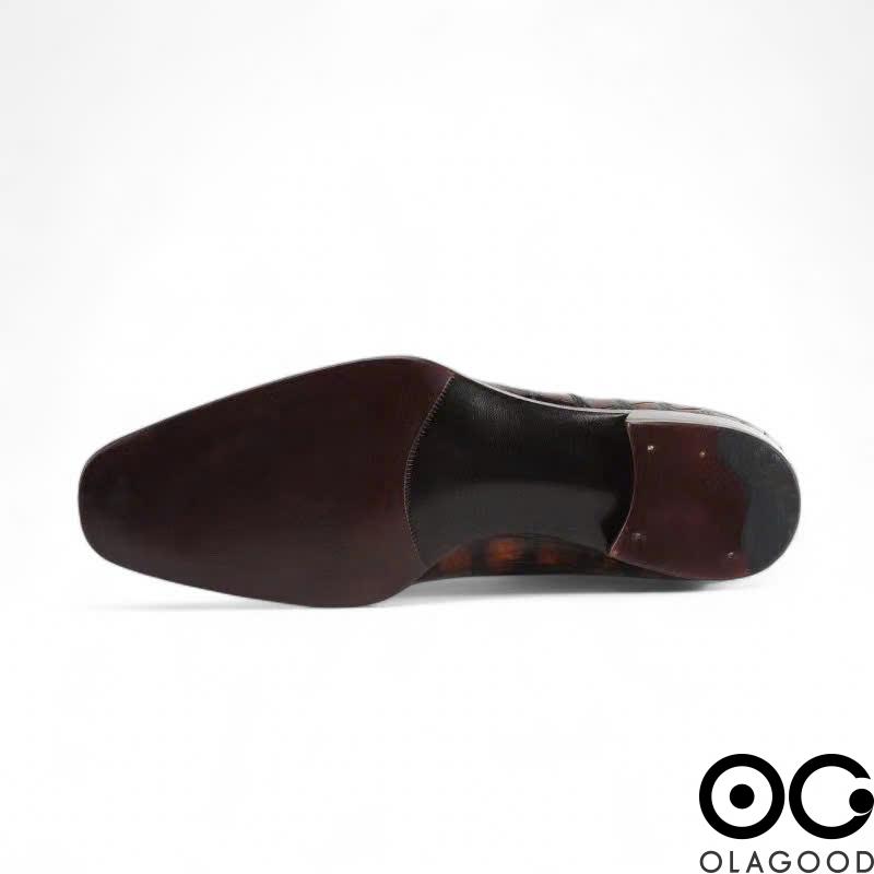 Giày patina da cá sấu – Cấu trúc goodyear handmade - GGP0123S - Hình ảnh 11