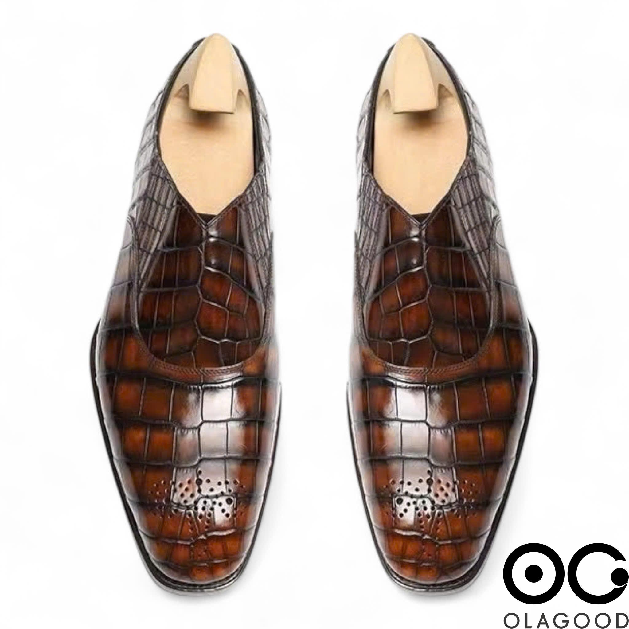 Giày patina da cá sấu – Cấu trúc goodyear handmade - GGP0123S - Hình ảnh 3