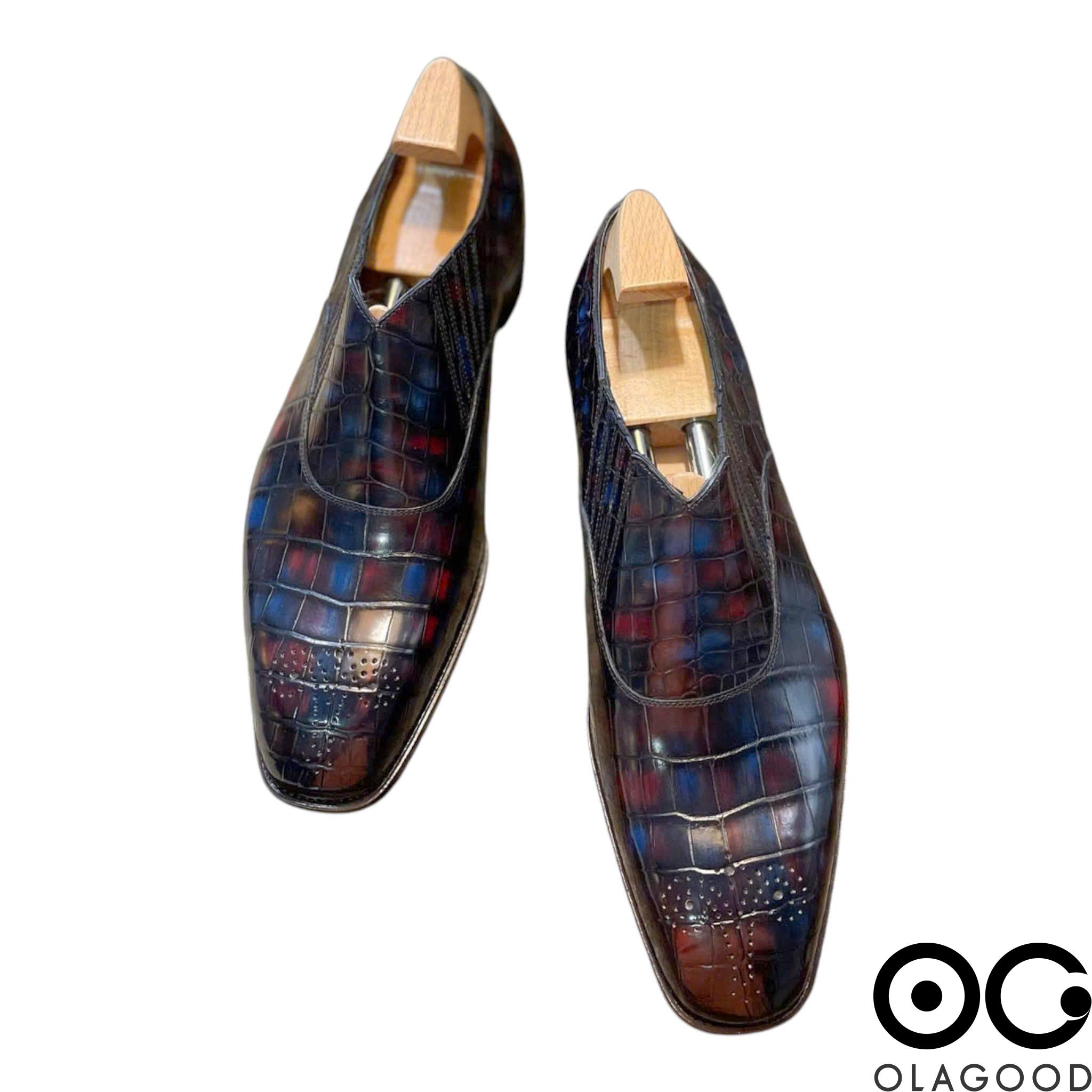 Giày patina da cá sấu – Cấu trúc goodyear handmade - GGP0123S - Hình ảnh 6