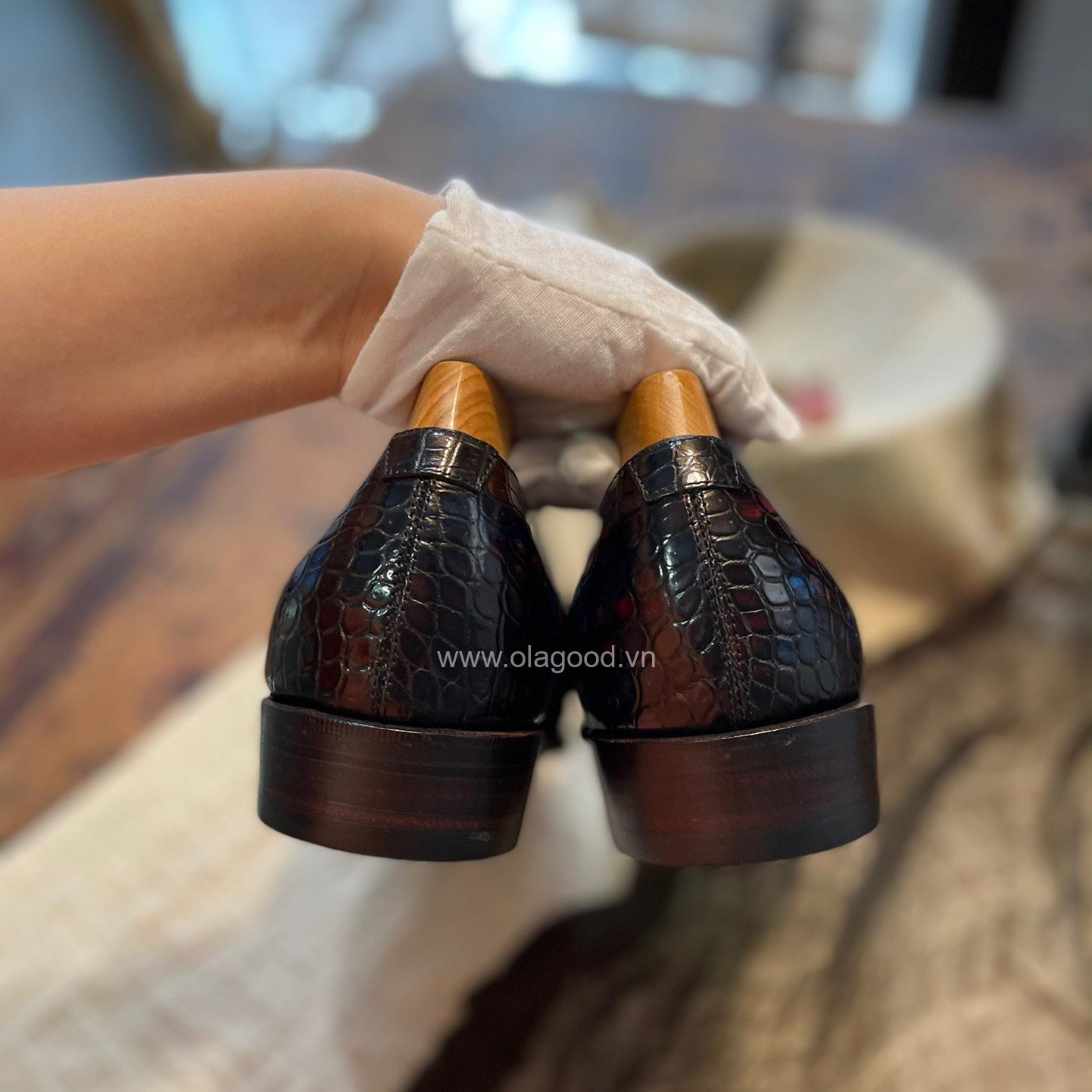 Giày patina da cá sấu – Cấu trúc goodyear handmade - GGP0123S - Hình ảnh 16