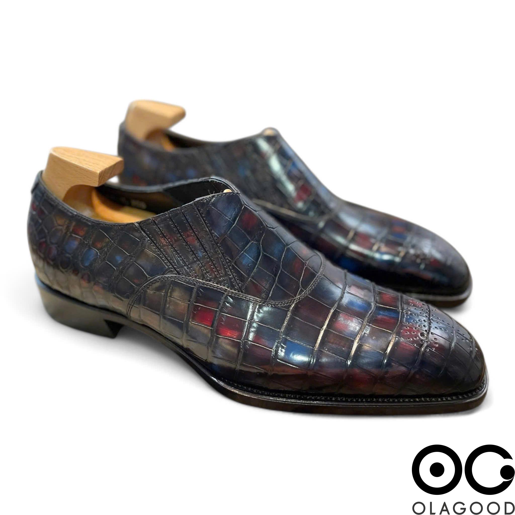 Giày patina da cá sấu – Cấu trúc goodyear handmade - GGP0123S - Hình ảnh 7