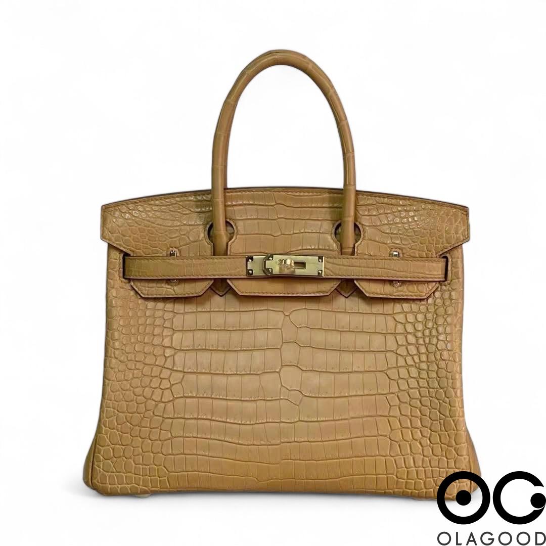 Túi HMBK 30 da cá sấu porosus - TXN02106