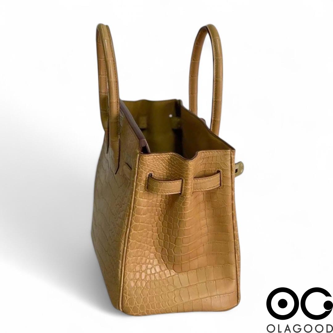 Túi HMBK 30 da cá sấu porosus - TXN02106 - Hình ảnh 7