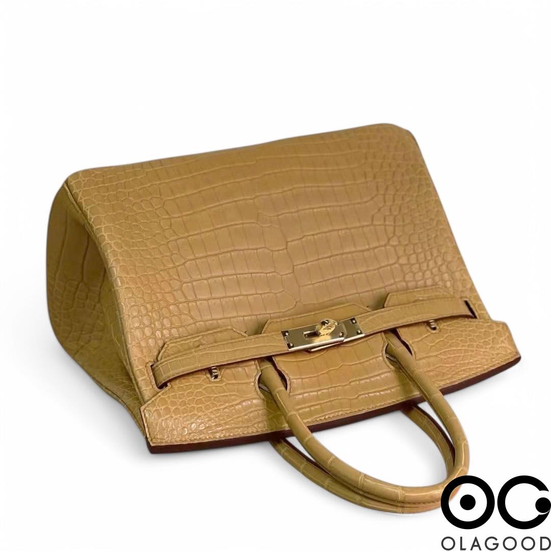 Túi HMBK 30 da cá sấu porosus - TXN02106 - Hình ảnh 5