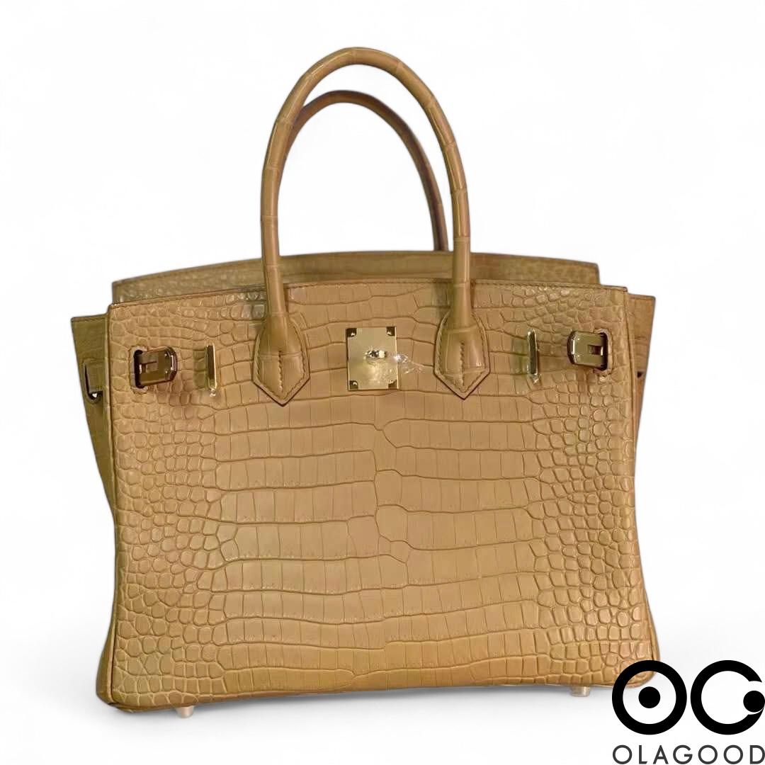 Túi HMBK 30 da cá sấu porosus - TXN02106 - Hình ảnh 4