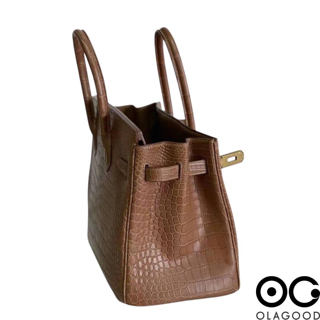 Túi xách HMBK size 30 da cá sấu porosus - TXN02105S - Hình ảnh 7