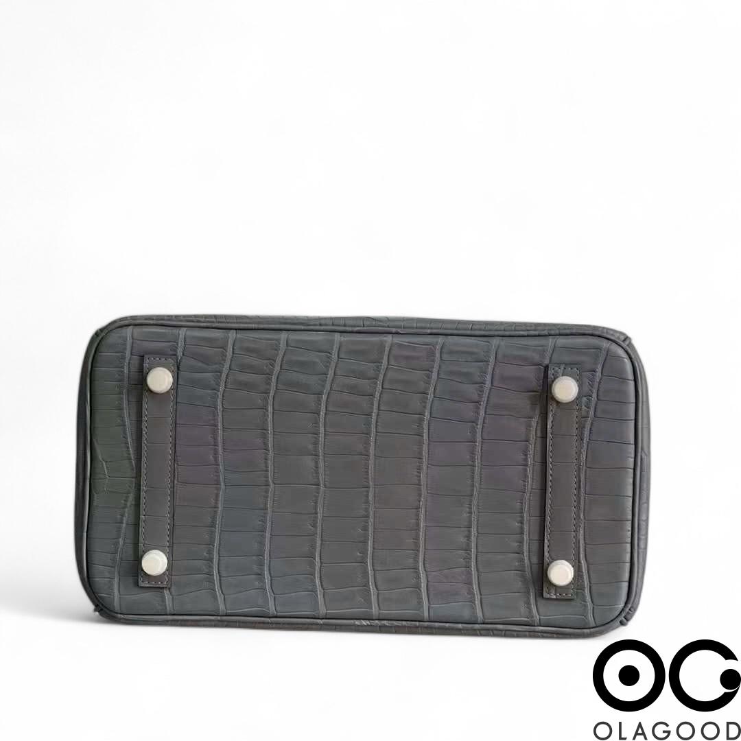 Túi xách HMBK 30 da cá sấu porosus - TXN02110S - Hình ảnh 6