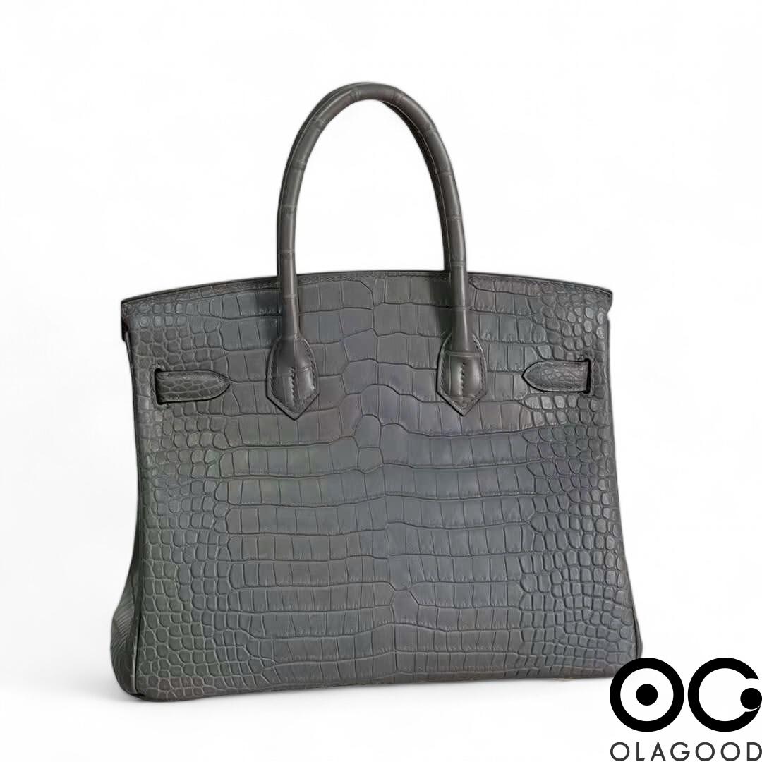 Túi xách HMBK 30 da cá sấu porosus - TXN02110S - Hình ảnh 3