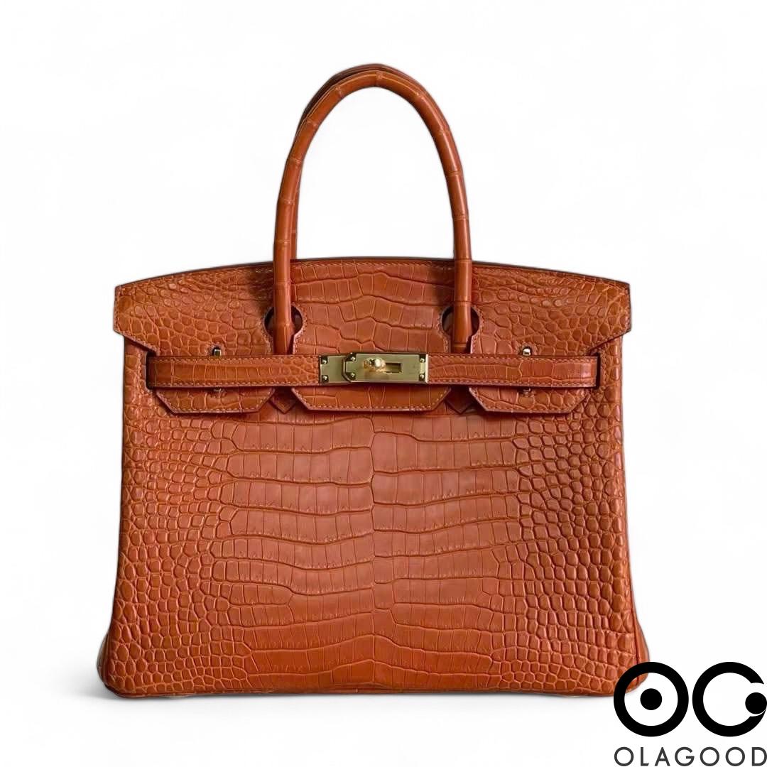 Túi xách nữ HMBK size 30 da cá sấu porosus - TXN02104S