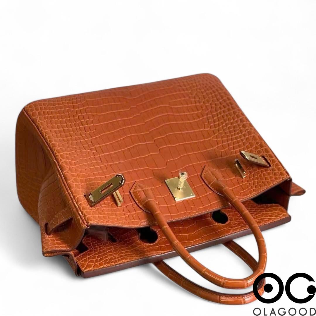 Túi xách nữ HMBK size 30 da cá sấu porosus - TXN02104S - Hình ảnh 5