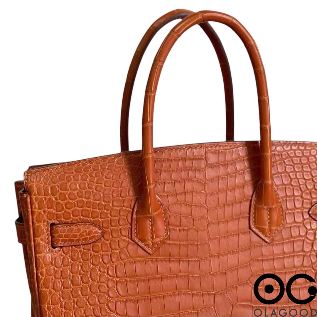 Túi xách nữ HMBK size 30 da cá sấu porosus - TXN02104S - Hình ảnh 10