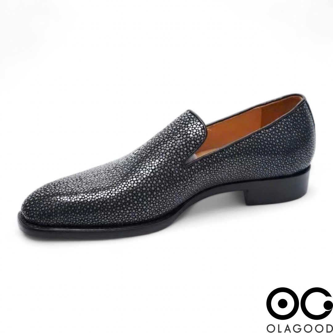 Giày da cá đuối nam - Giày Goodyaer Handmade da cá đuối - GL011D