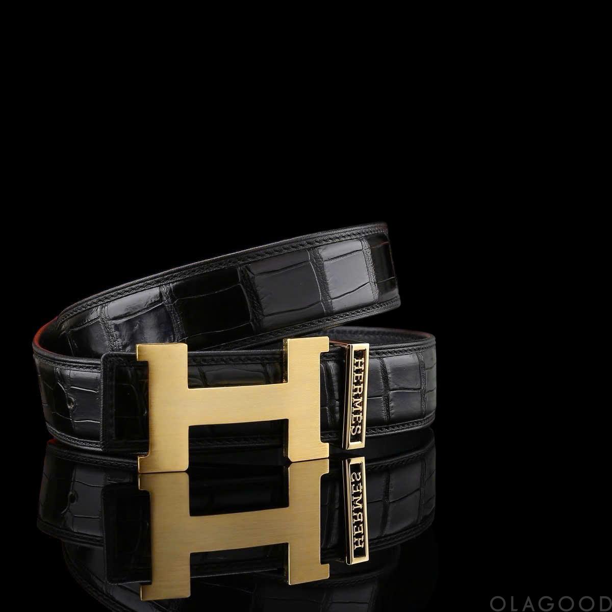 Thắt lưng da cá sấu uy tín - Khóa mạ vàng 24K - TLV012S - Hình ảnh 5