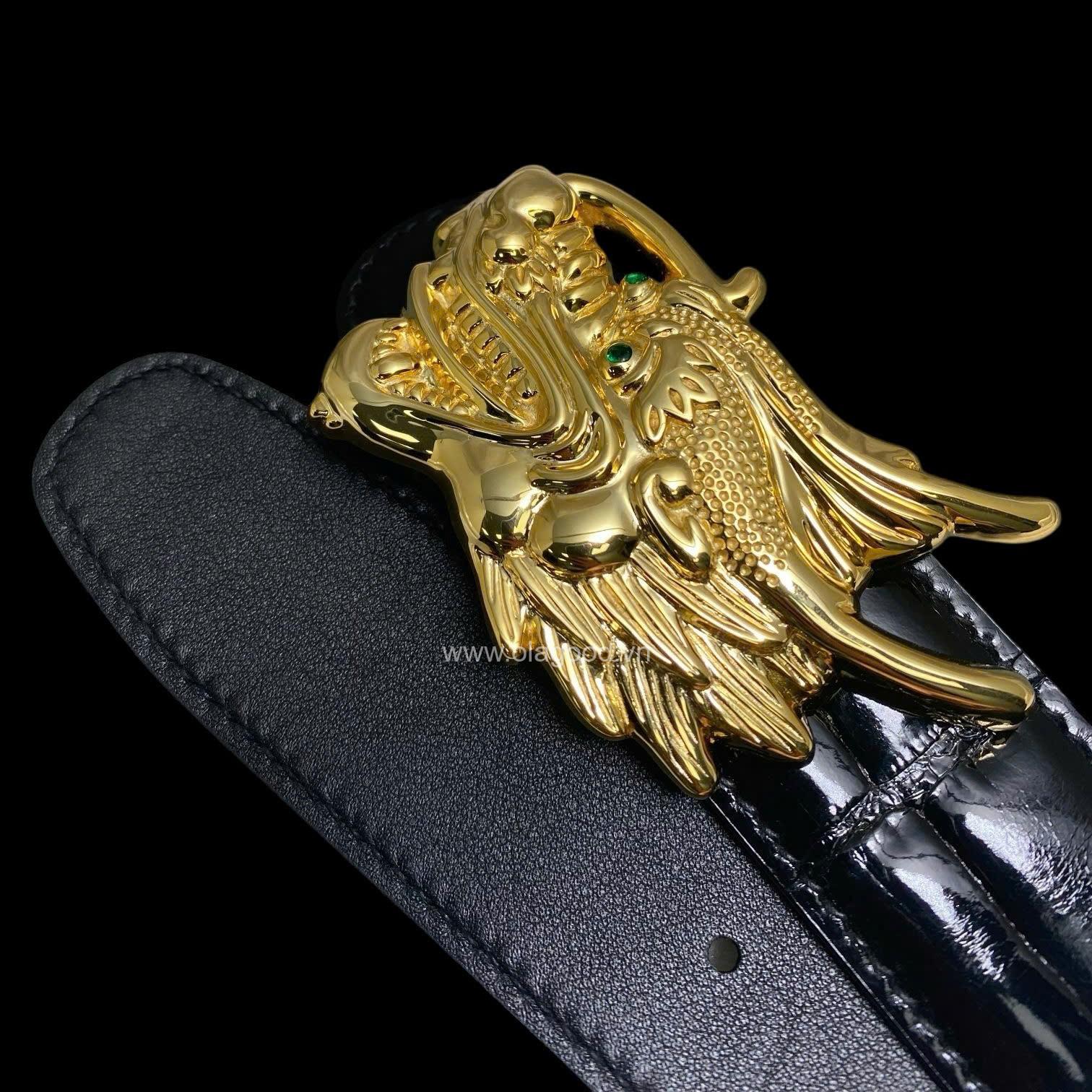 Dây nịt da cá sấu - Khóa bạc Ý 925 - TLB019S - Hình ảnh 9