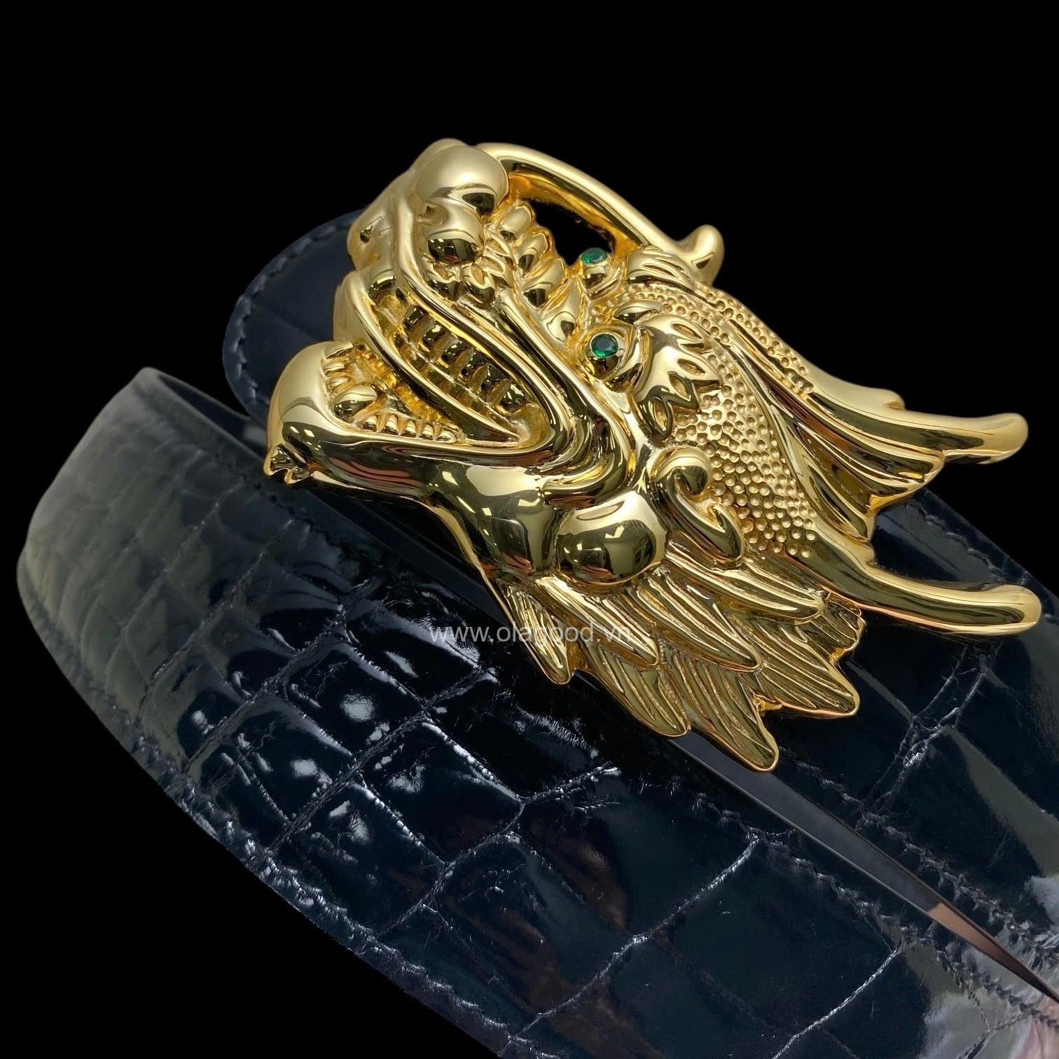 Dây nịt da cá sấu - Khóa bạc Ý 925 - TLB019S - Hình ảnh 7