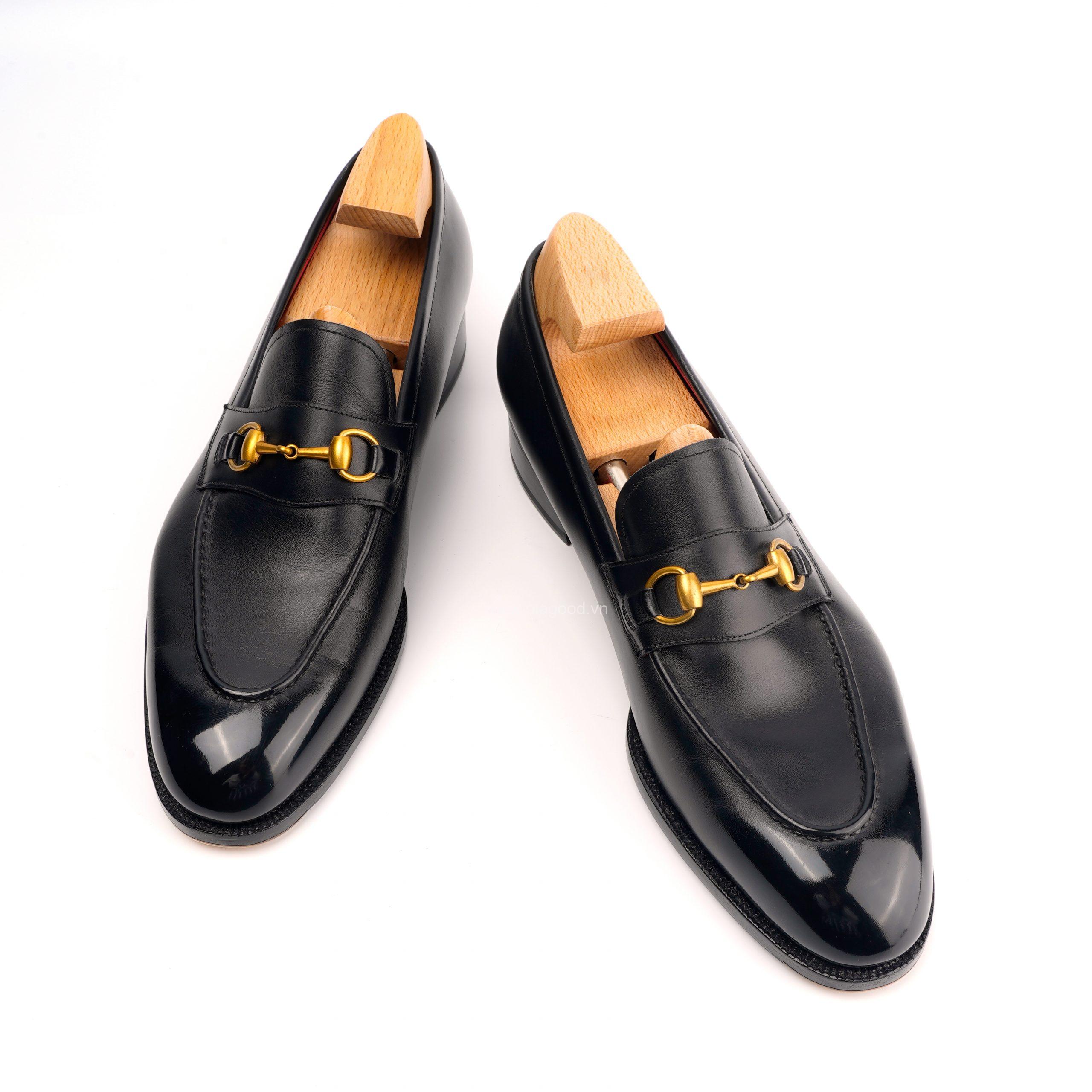Giày black horsebit loafer - HLF012B - Hình ảnh 2