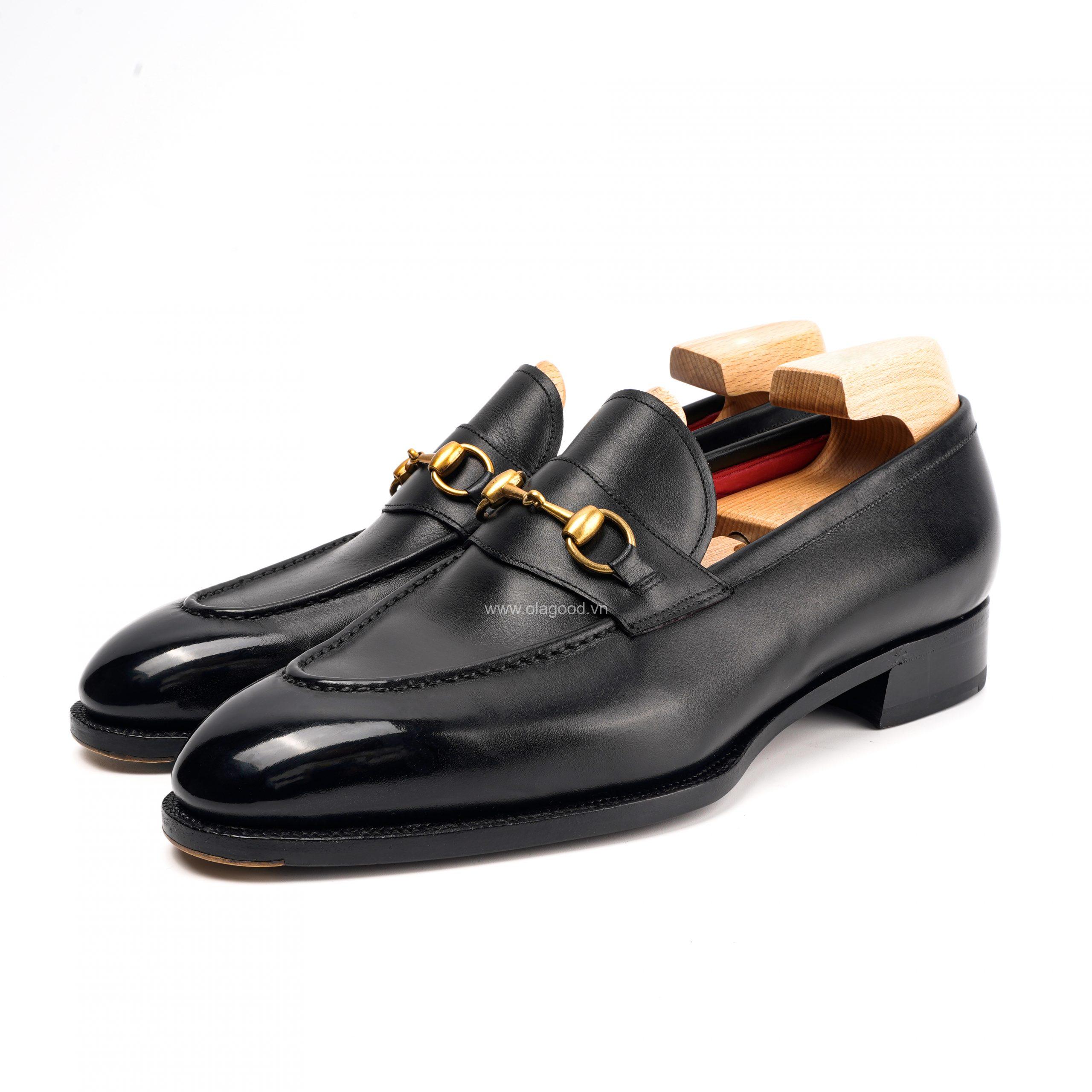 Giày black horsebit loafer - HLF012B - Hình ảnh 3