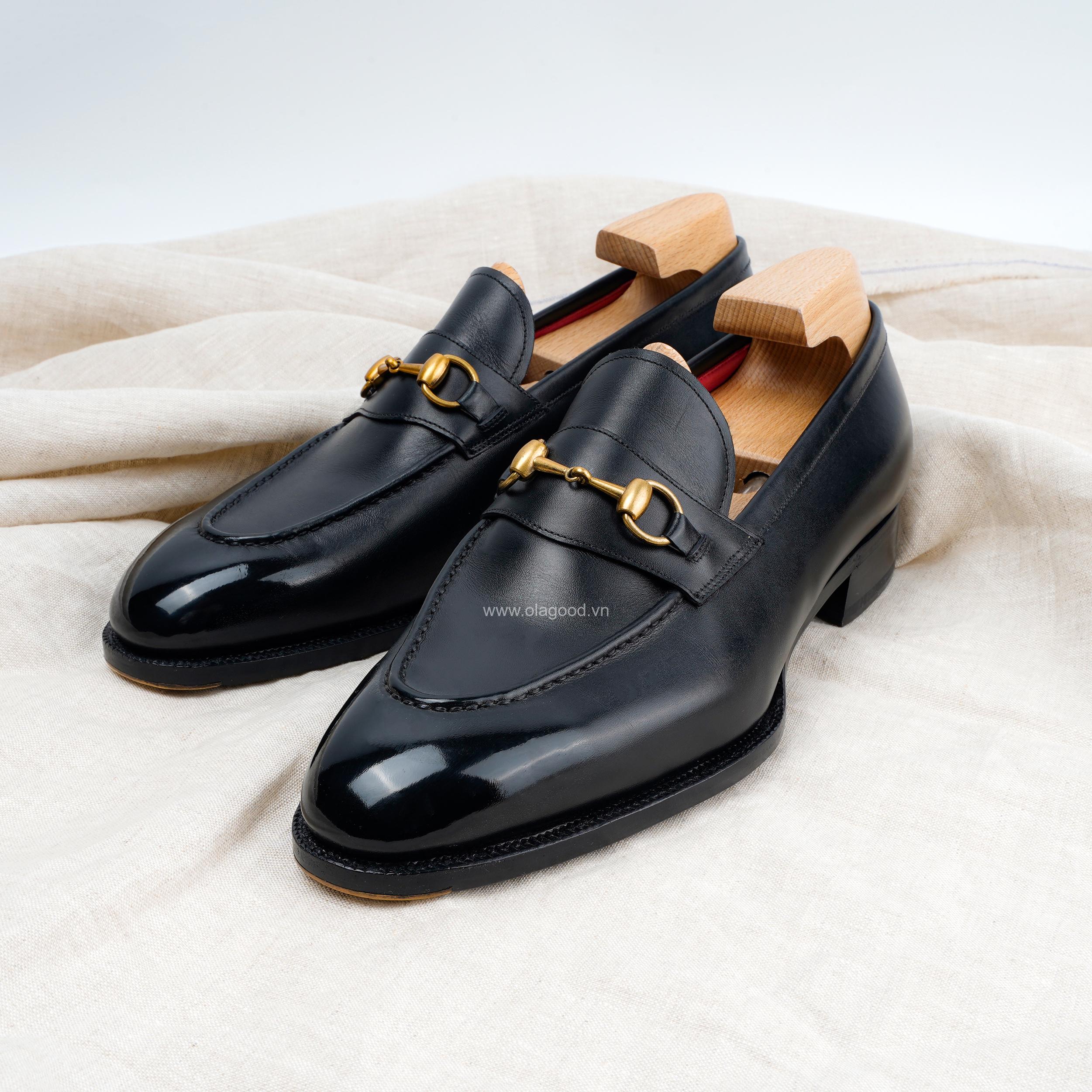 Giày black horsebit loafer - HLF012B - Hình ảnh 6