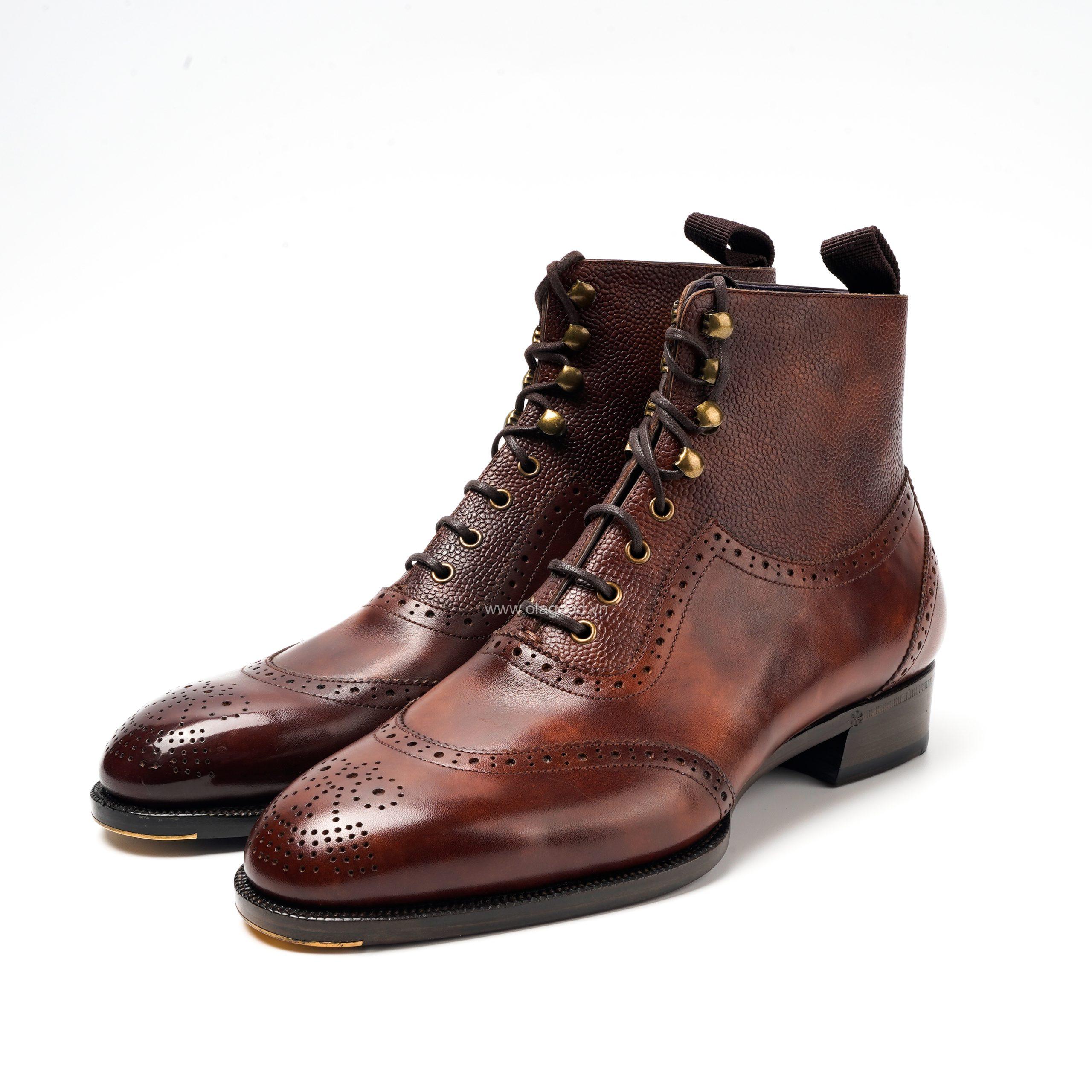 Giày Semi Brogue Lace Boots - SBB014B