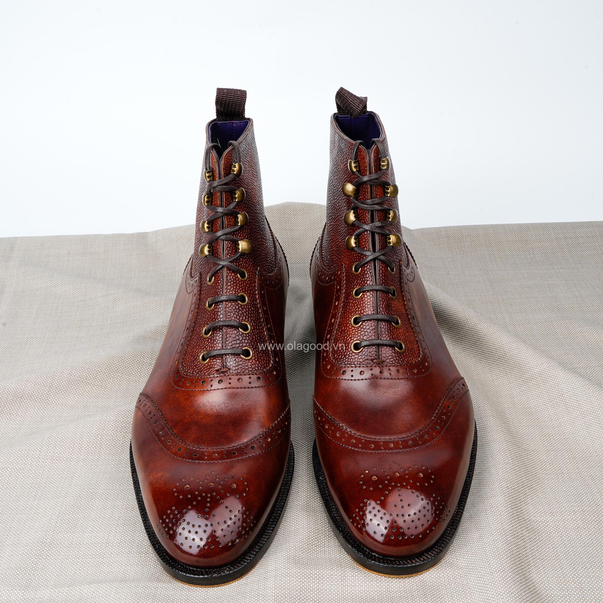 Giày Semi Brogue Lace Boots - SBB014B - Hình ảnh 7