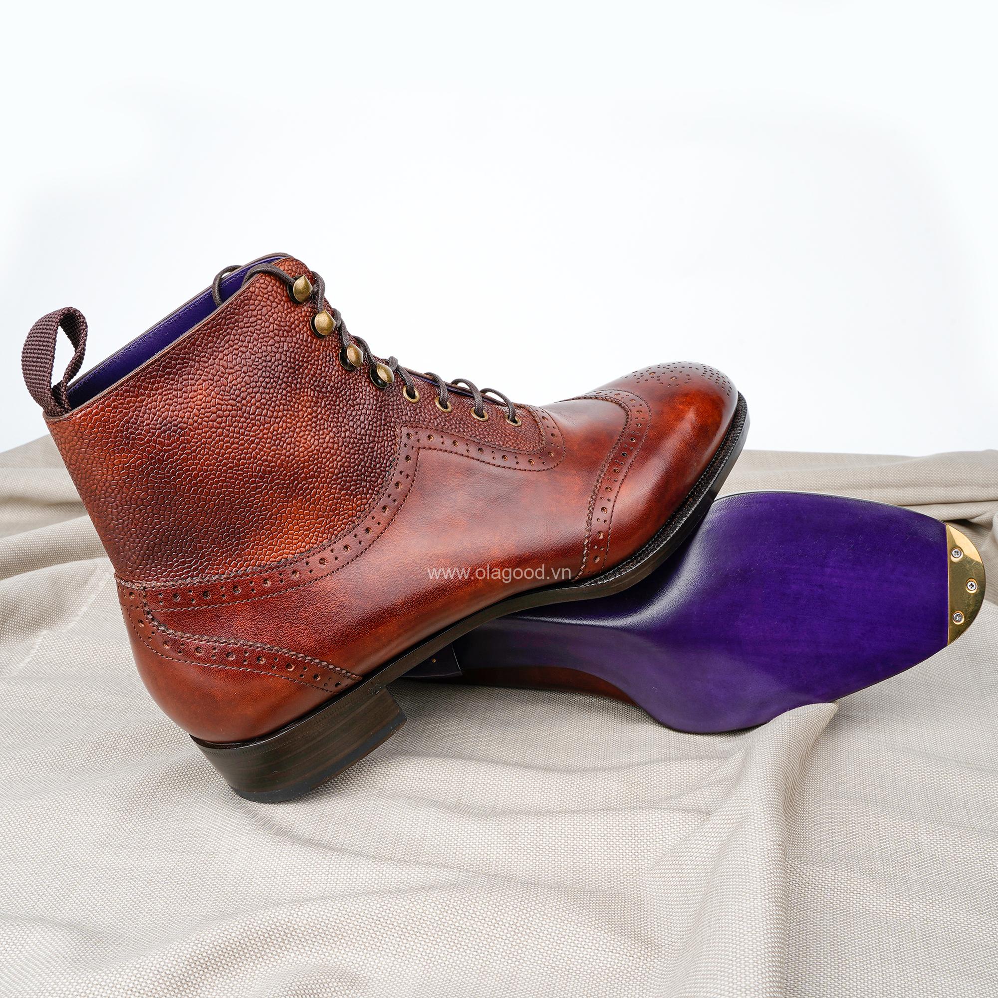 Giày Semi Brogue Lace Boots - SBB014B - Hình ảnh 9