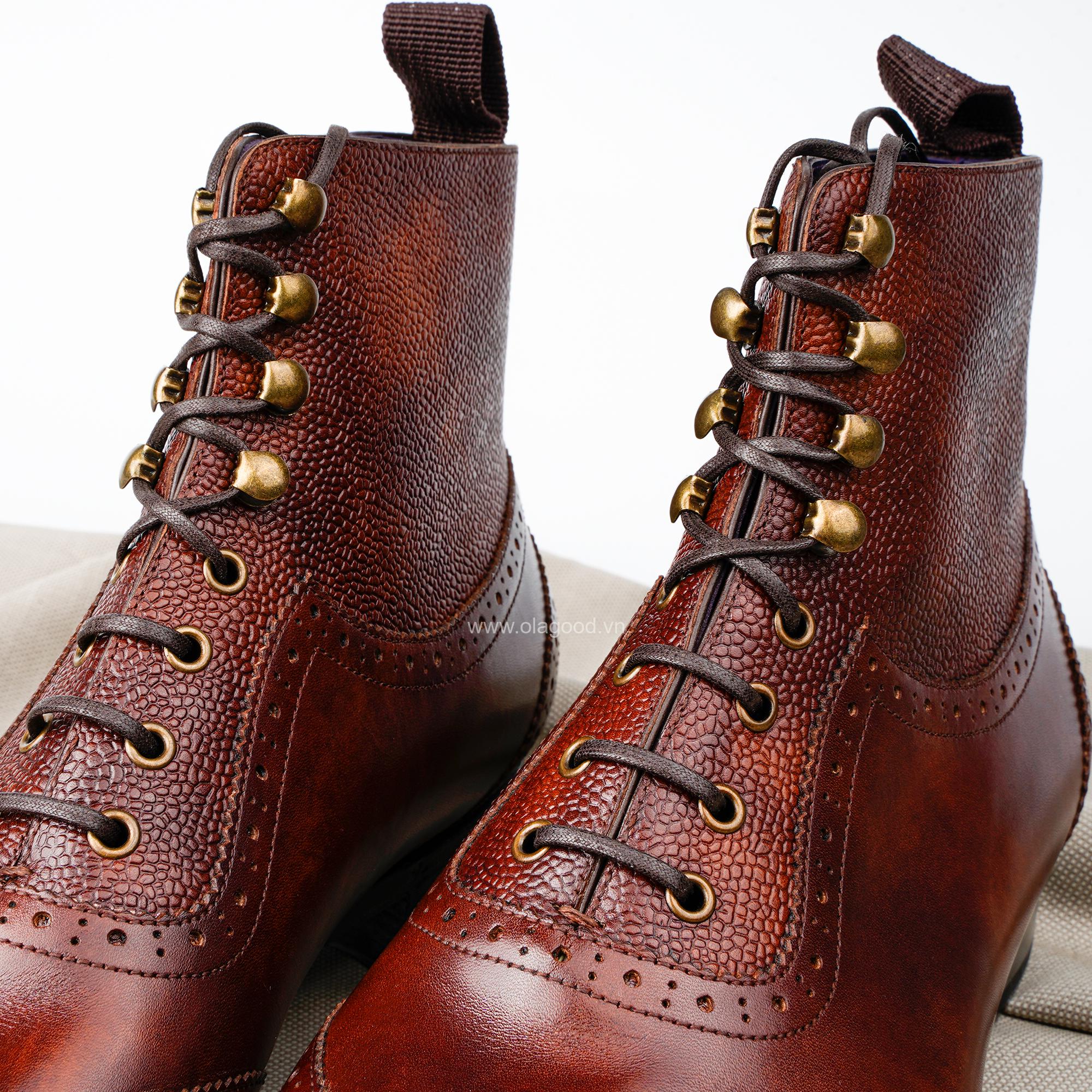 Giày Semi Brogue Lace Boots - SBB014B - Hình ảnh 12