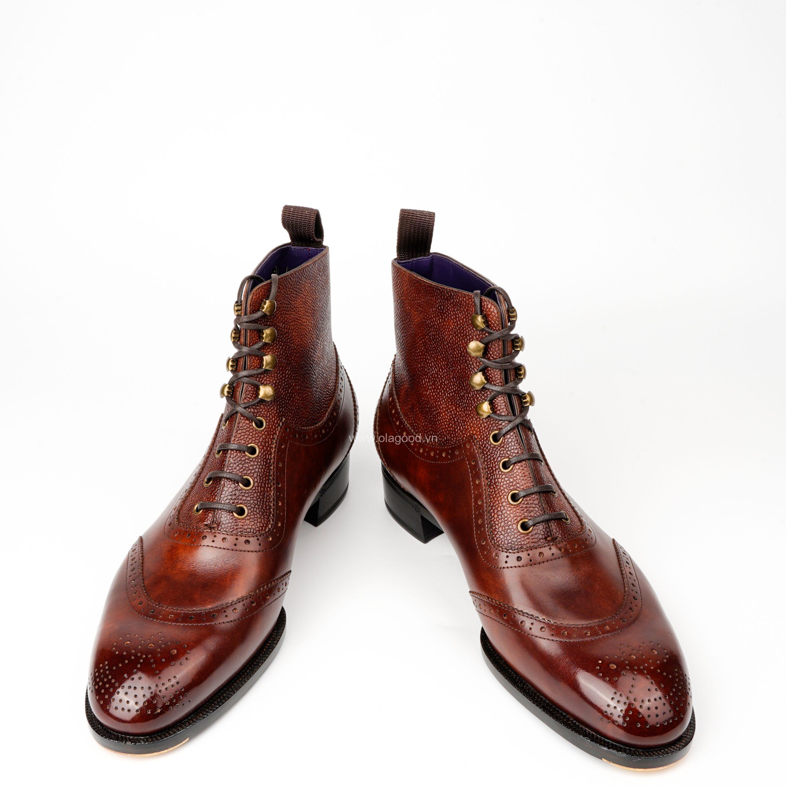 Giày Semi Brogue Lace Boots - SBB014B - Hình ảnh 2