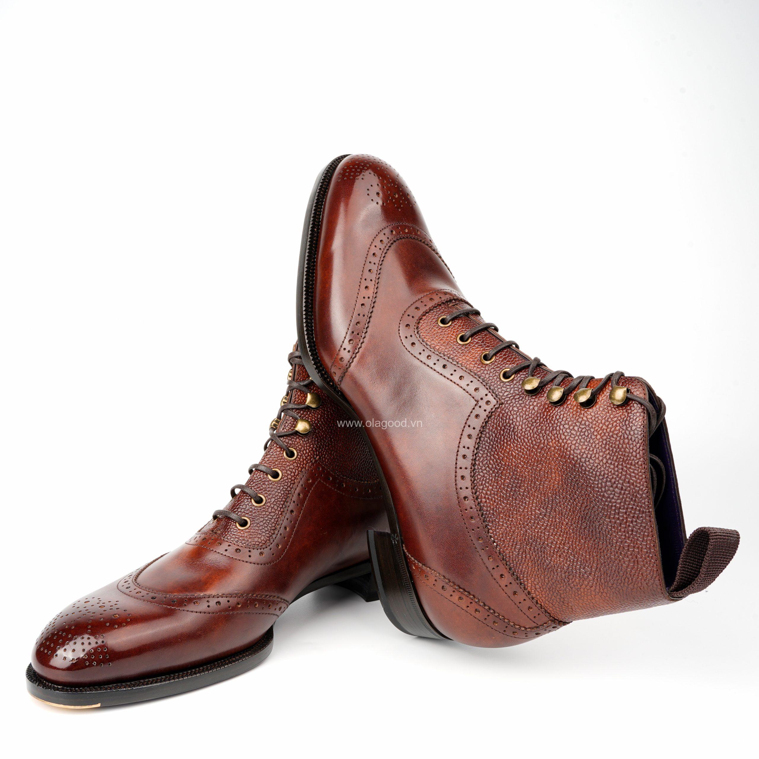 Giày Semi Brogue Lace Boots - SBB014B - Hình ảnh 3