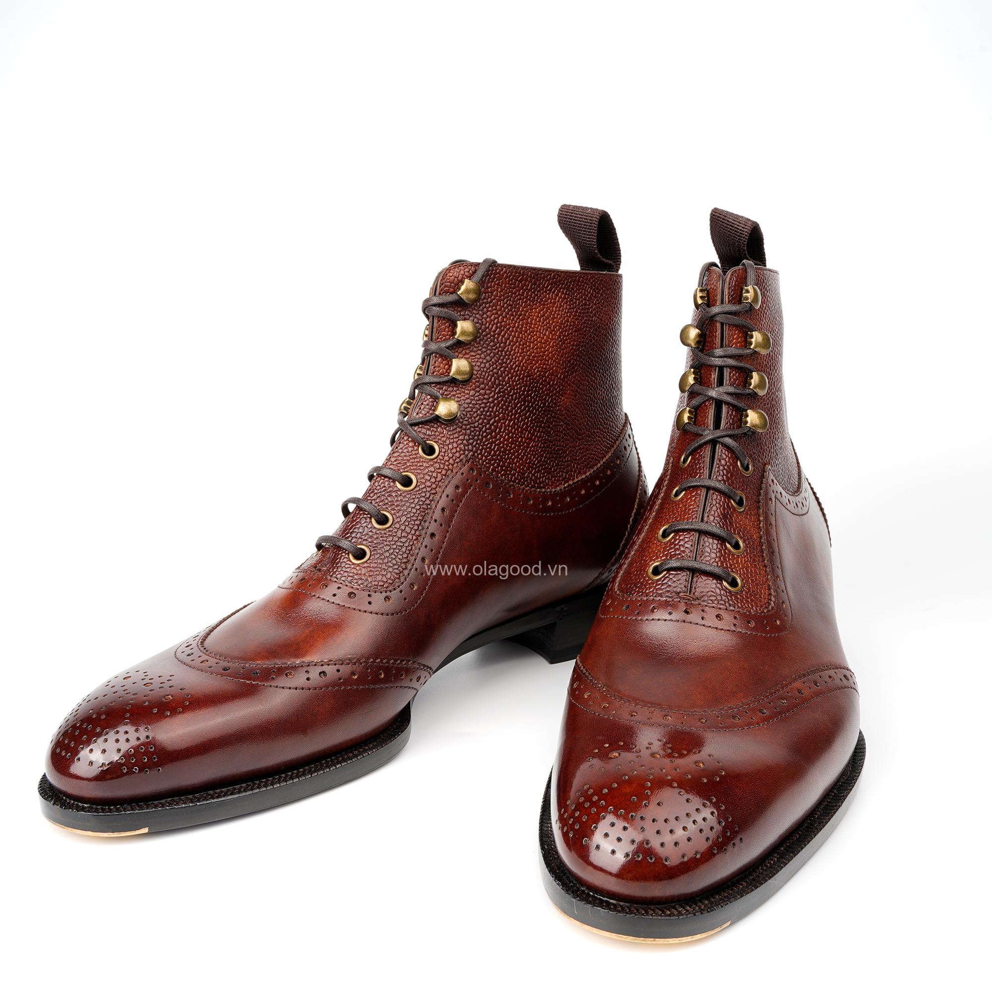 Giày Semi Brogue Lace Boots - SBB014B - Hình ảnh 4