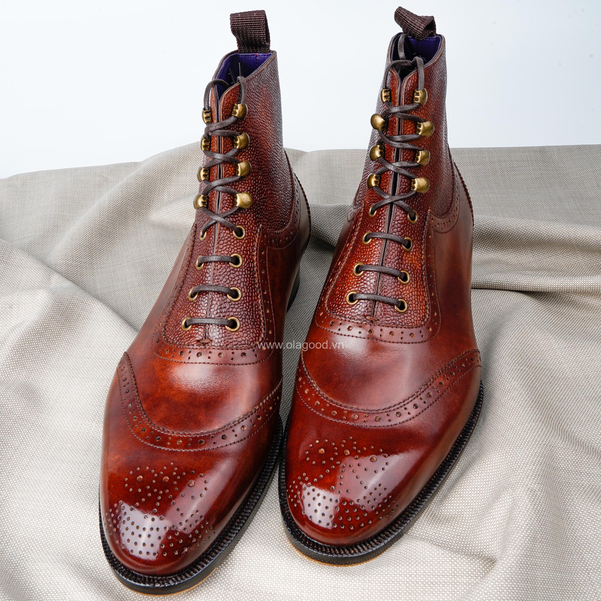 Giày Semi Brogue Lace Boots - SBB014B - Hình ảnh 6