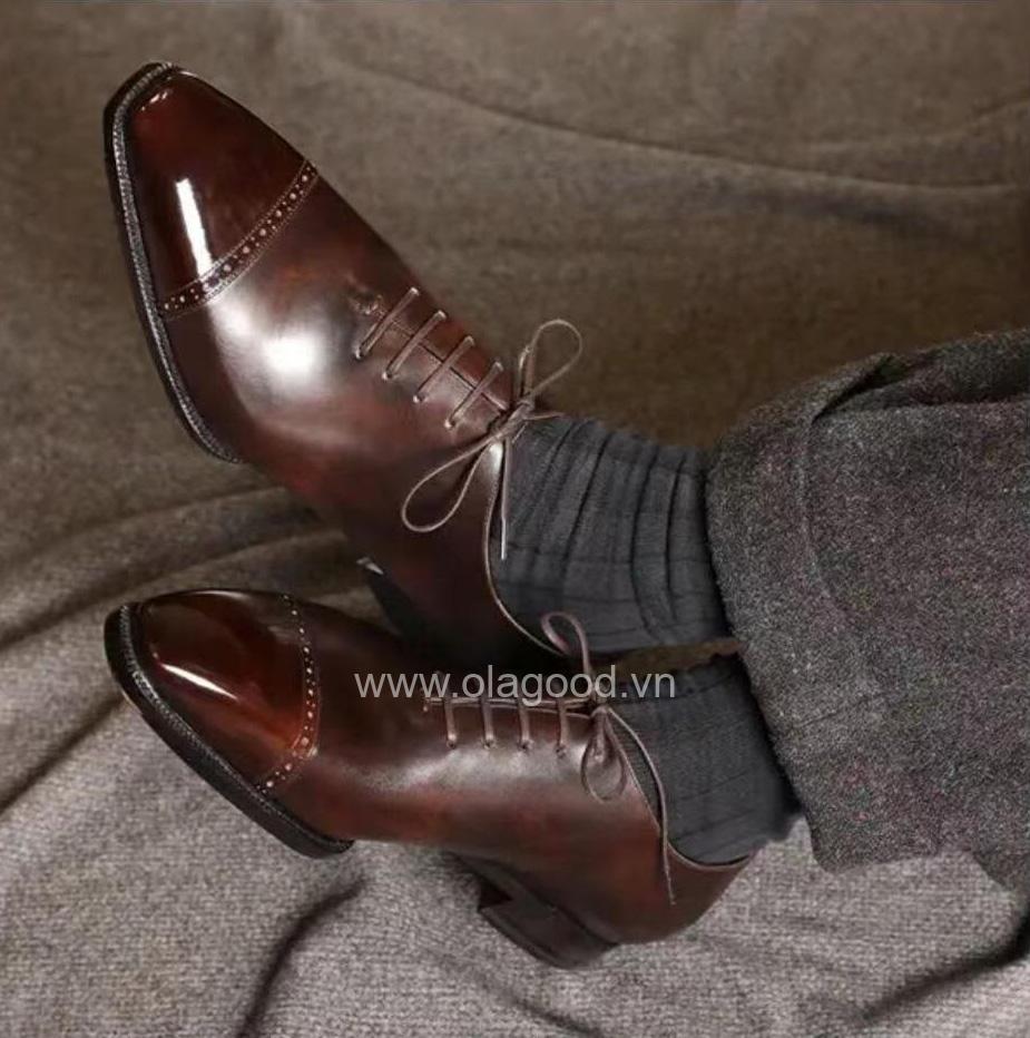 Giày Captoe Brogue Oxford - CBO016B - Hình ảnh 8