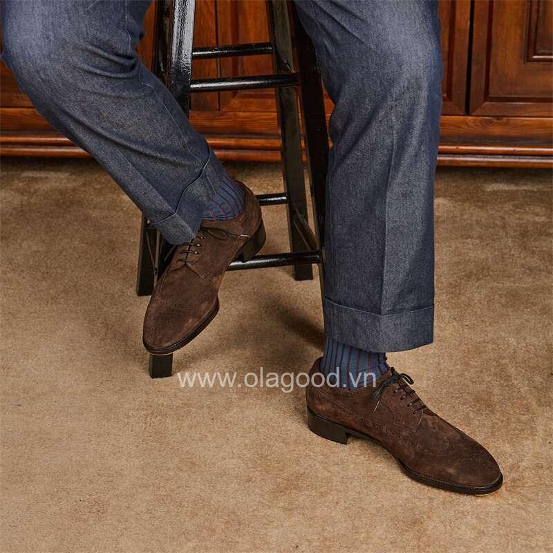 Giày Longwing Brogue Derby Suede - LDS014B - Hình ảnh 11