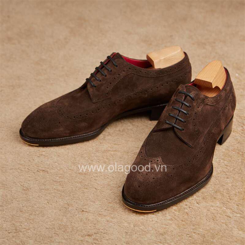 Giày Longwing Brogue Derby Suede - LDS014B - Hình ảnh 7