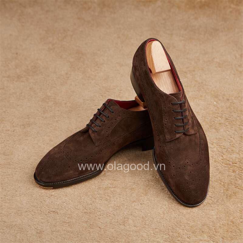 Giày Longwing Brogue Derby Suede - LDS014B - Hình ảnh 8